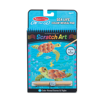 Melissa & Doug On the Go Scratch Art Color Reveal Pad - Sea Life