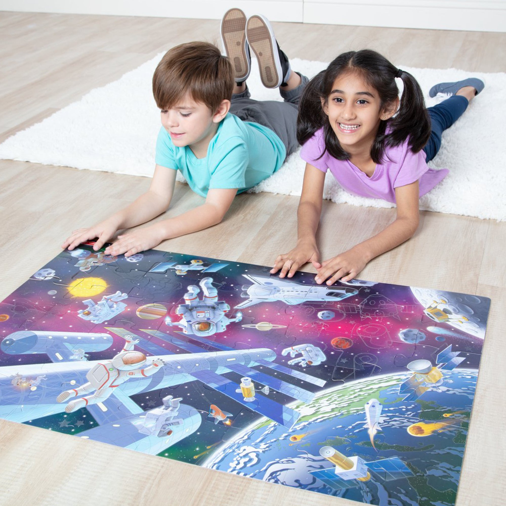 Melissa & Doug Outer Space Glow in the Dark Floor Puzzle - 48 Pieces