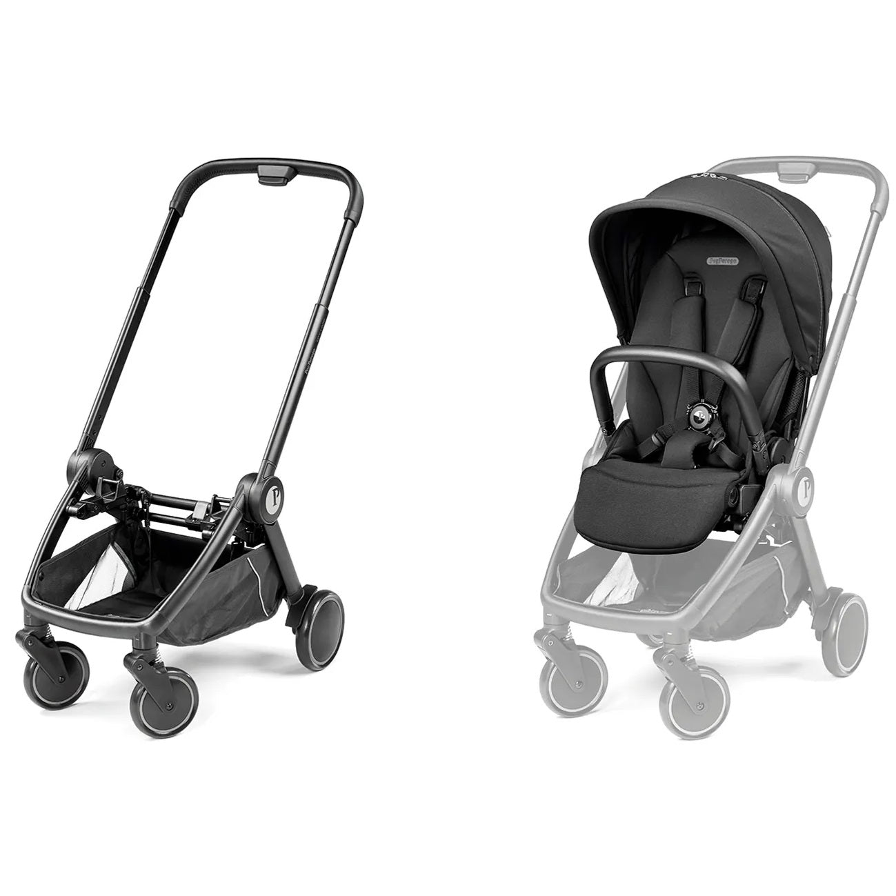 Peg Perego City Loop Chassis + City Loop Seat in True Black