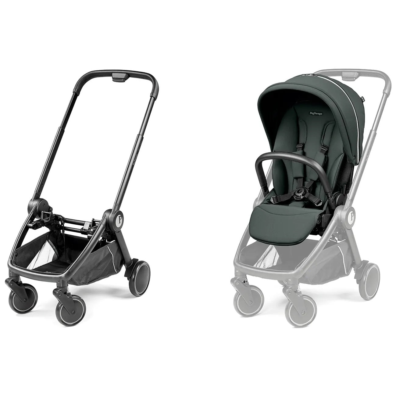 Peg Perego City Loop Chassis + City Loop Seat in Metal