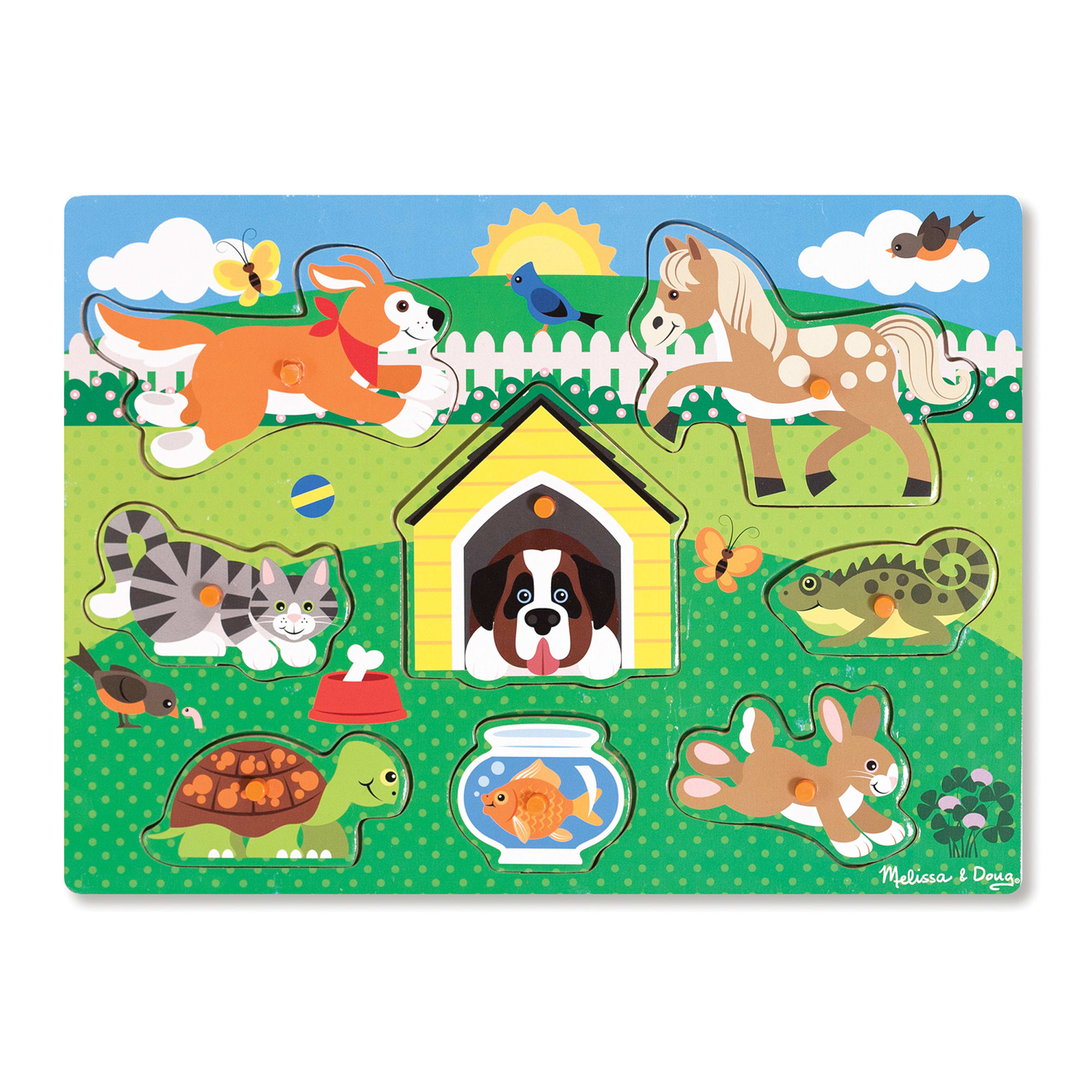Melissa & Doug Pets Peg Puzzle - 8 Pieces