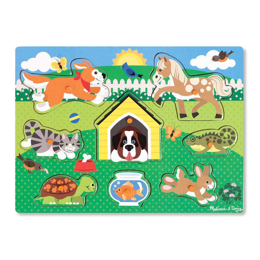Melissa & Doug Pets Peg Puzzle - 8 Pieces