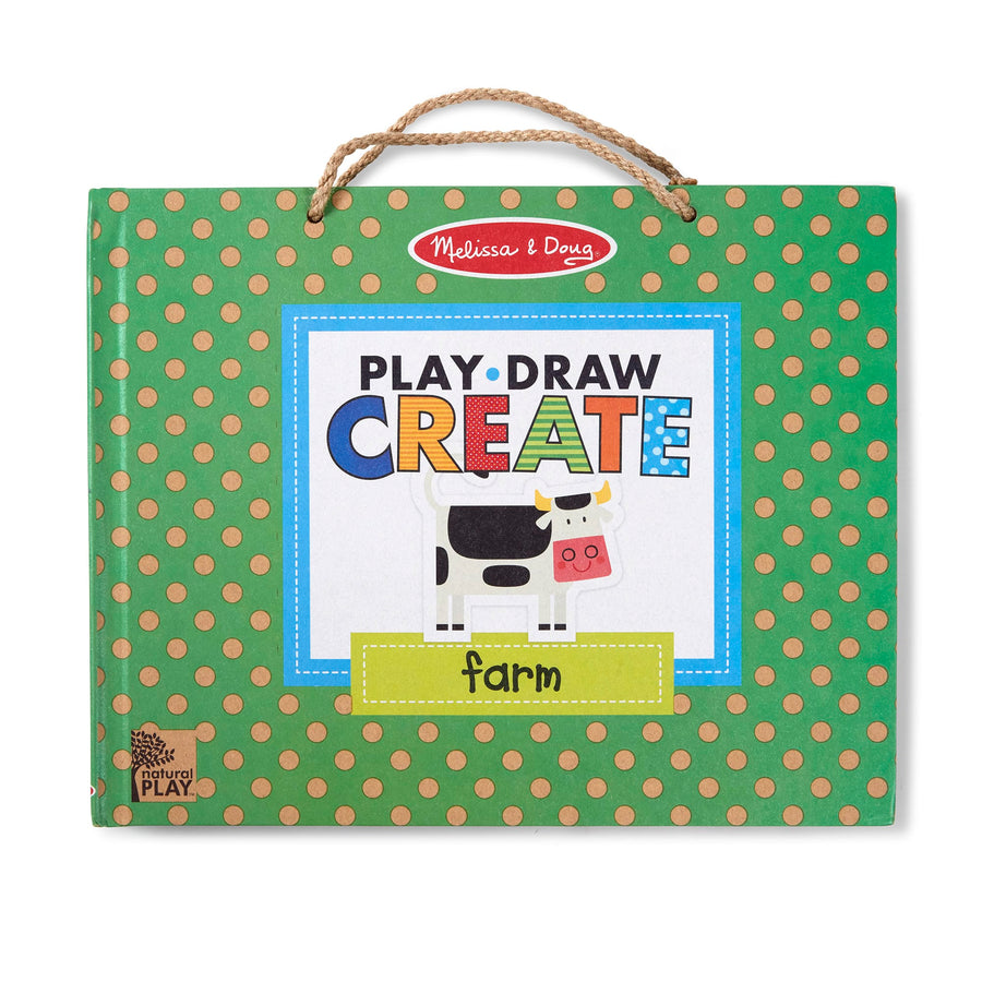 Melissa & Doug Natural Play: Play, Draw, Create Reusable Drawing & Magnet Kit - Farm