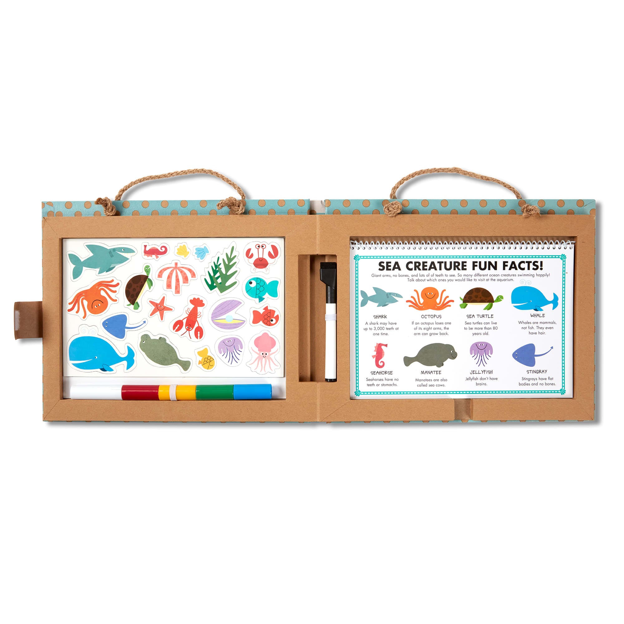 Melissa & Doug Natural Play: Play, Draw, Create Reusable Drawing & Magnet Kit - Ocean