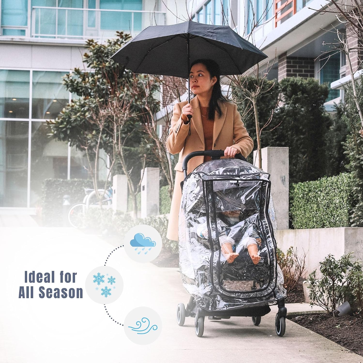 guzzie+Guss Universal Stroller Rain Cover