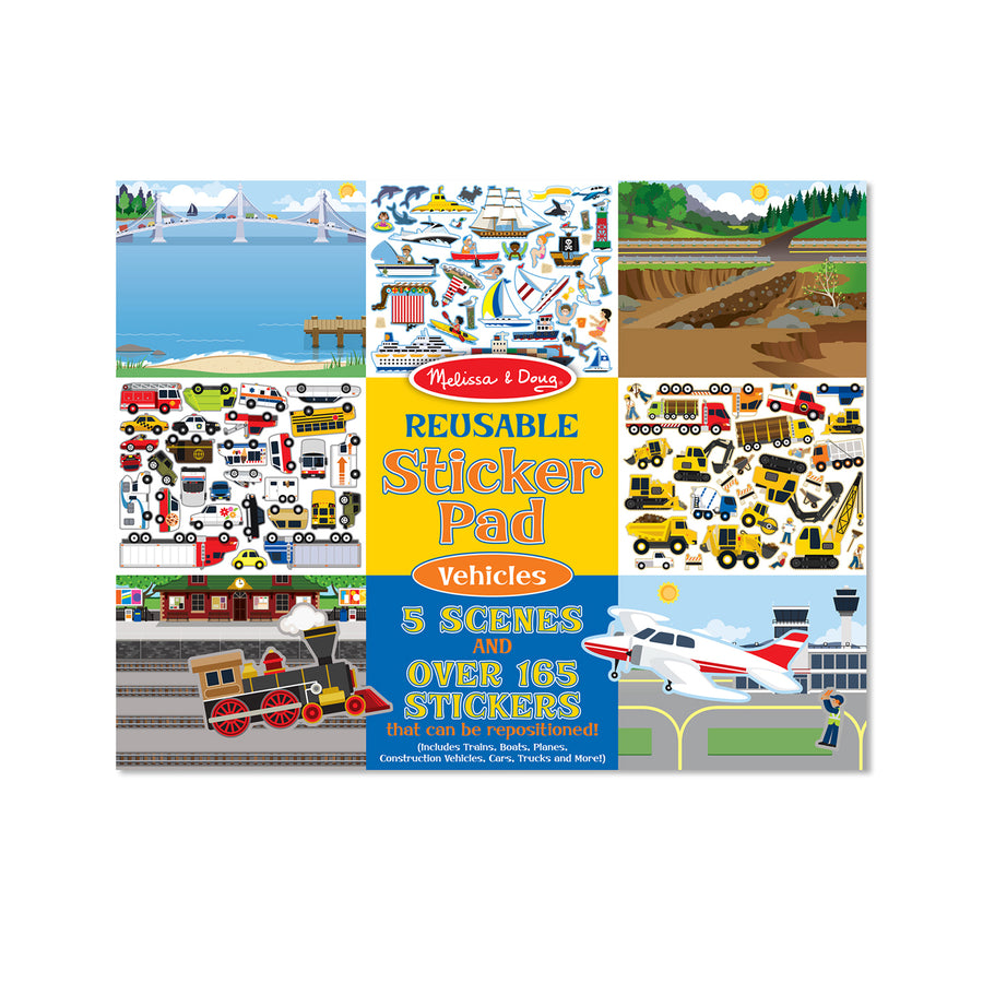 Melissa & Doug Reusable Sticker Pad - Vehicles
