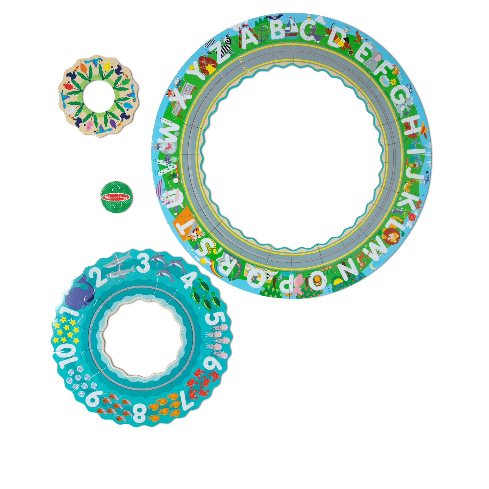 Melissa & Doug Round the Shore Tracks Floor Puzzle - 48 Pieces