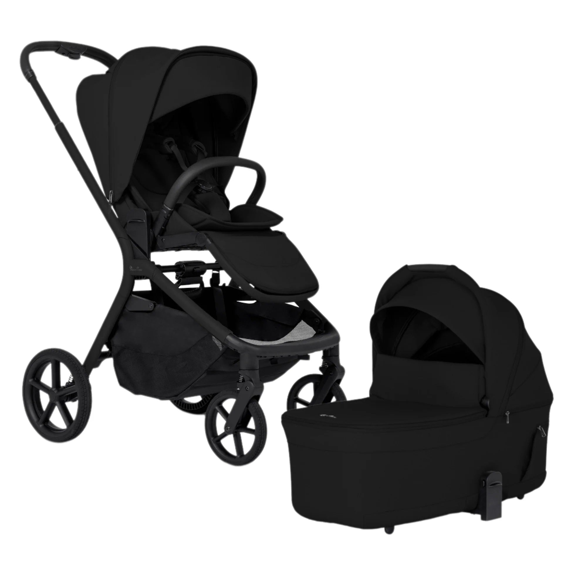 Silver Cross Breez Stroller & Bassinet Bundle in Onyx