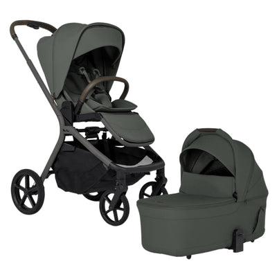 Silver Cross Breez Stroller & Bassinet Bundle in Pewter