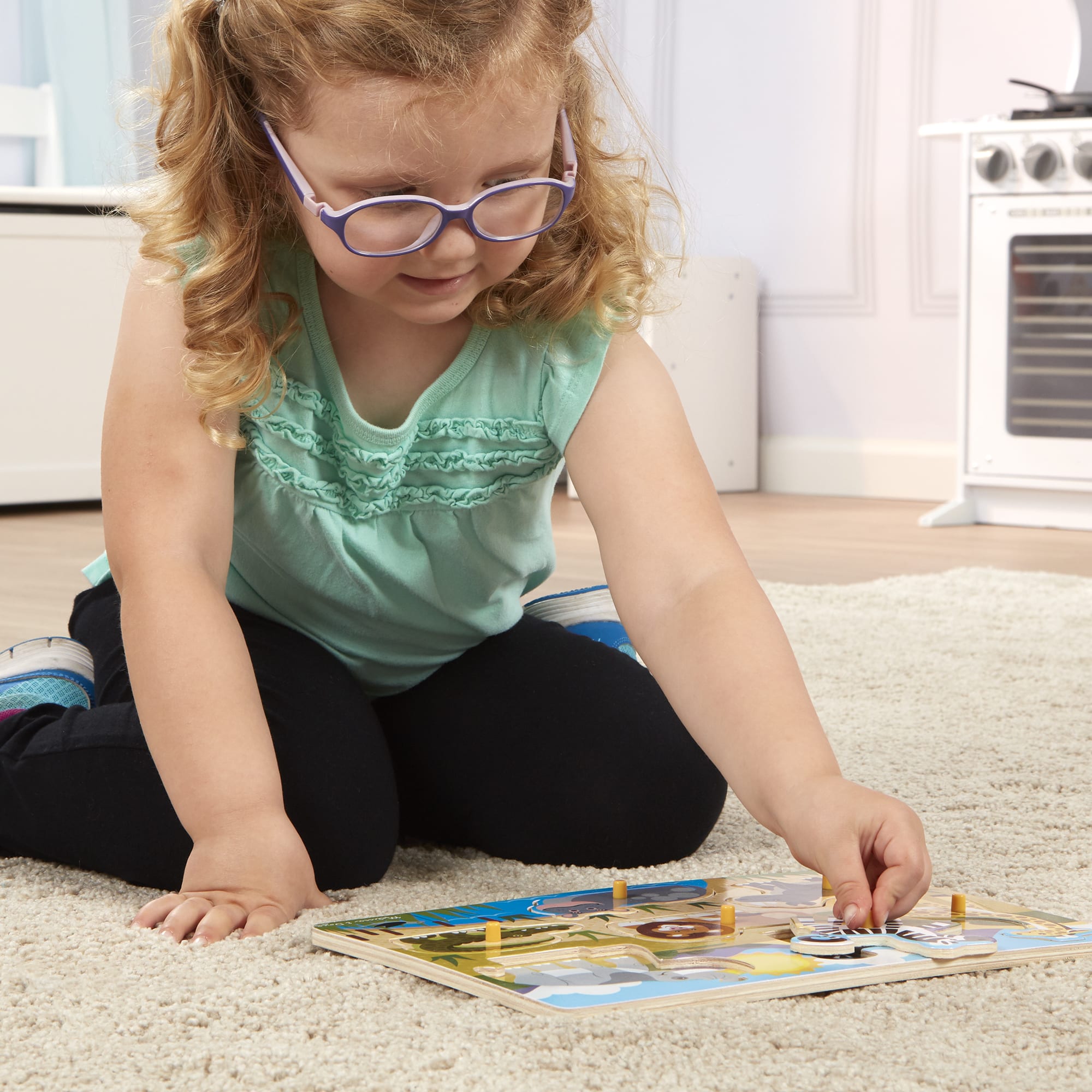 Melissa & Doug Safari Peg Puzzle - 7 Pieces