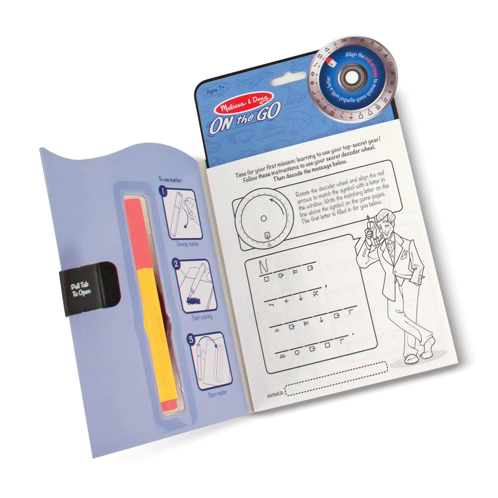 Melissa & Doug Secret Decoder Game Book - On the Go Travel Activity Book