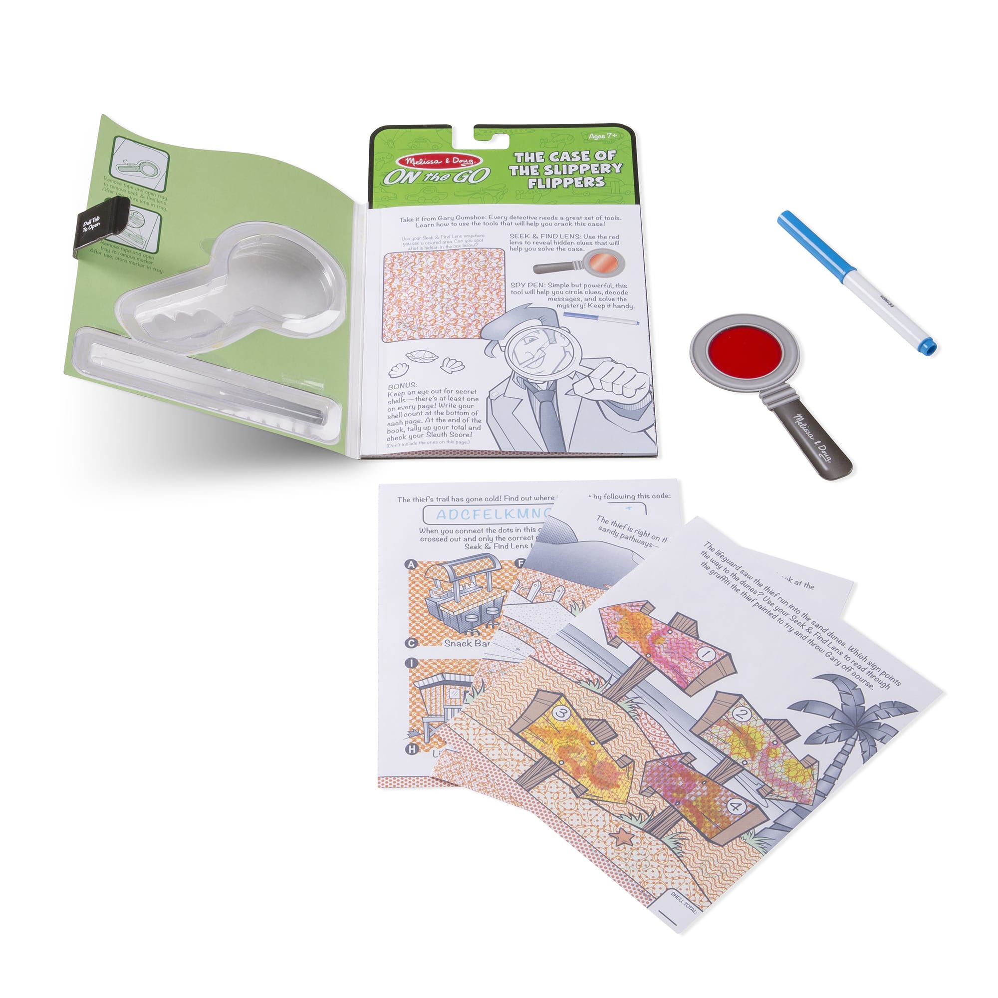 Melissa & Doug Secret Decoder Set - Case of the Slippery Flippers