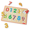 Melissa & Doug See-Inside Numbers Peg Puzzle - 10 pieces