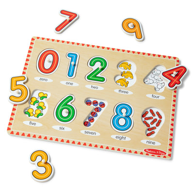 Melissa & Doug See-Inside Numbers Peg Puzzle - 10 pieces