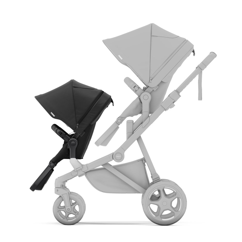 Thule Sleek 2 Sibling Seat in Black on stroller