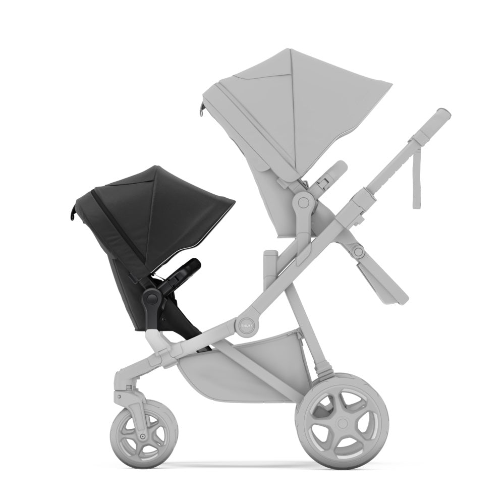 Thule Sleek 2 Sibling Seat in Black on stroller