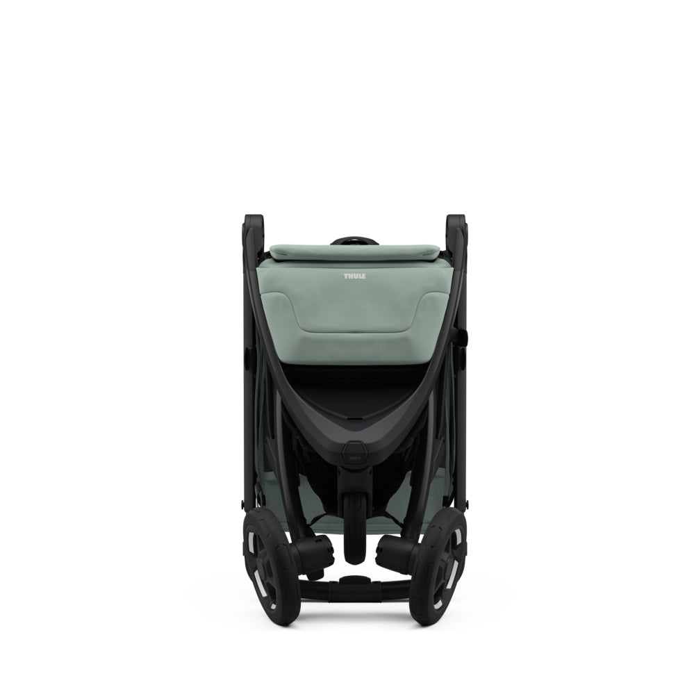 Thule Spring 2 Compact Stroller in Mist Green folded
