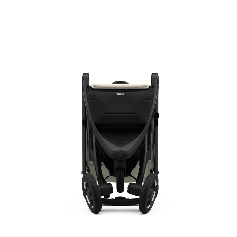 Thule Spring 2 Compact Stroller in Soft Beige folded
