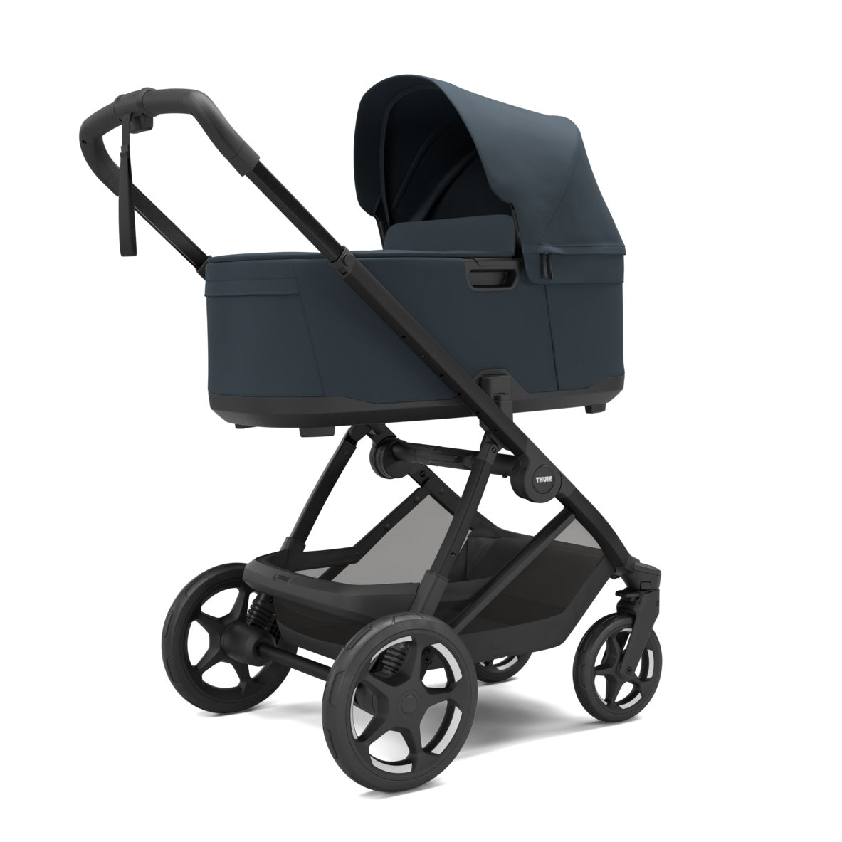Thule Charm Stroller + Bassinet Bundle in Darkest Blue