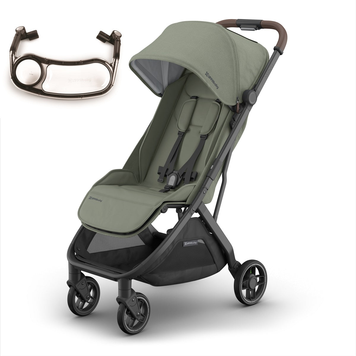 UPPAbaby MINU V3 Stroller + SnackTray Bundle in Evelyn