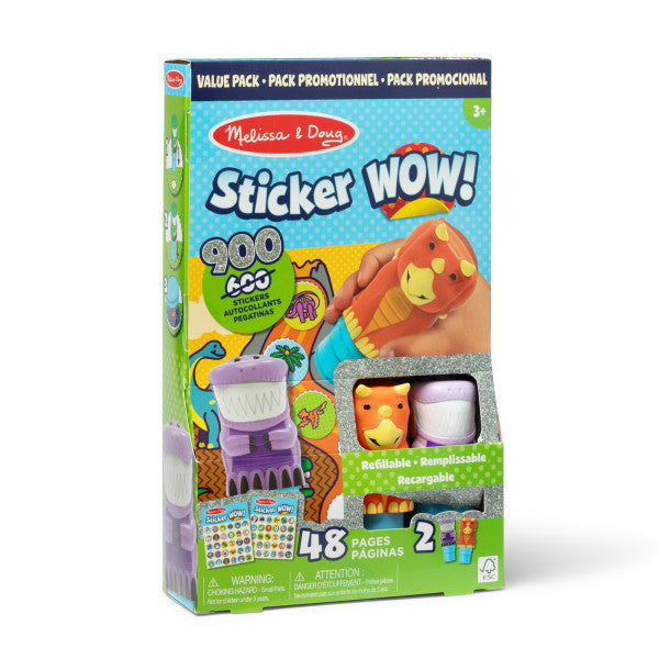 Melissa & Doug Sticker WOW! Activity Pad & Sticker Stamper Value Pack - Dinosaur