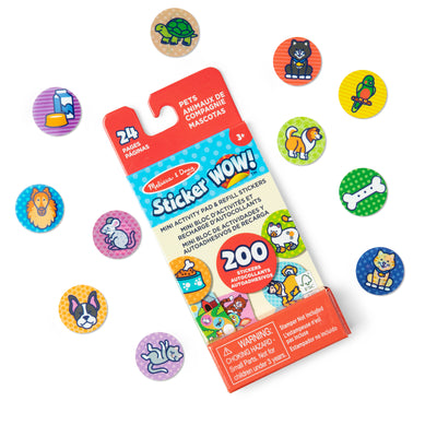 Melissa & Doug Sticker WOW! Mini Activity Pad with Refill Stickers - Pets