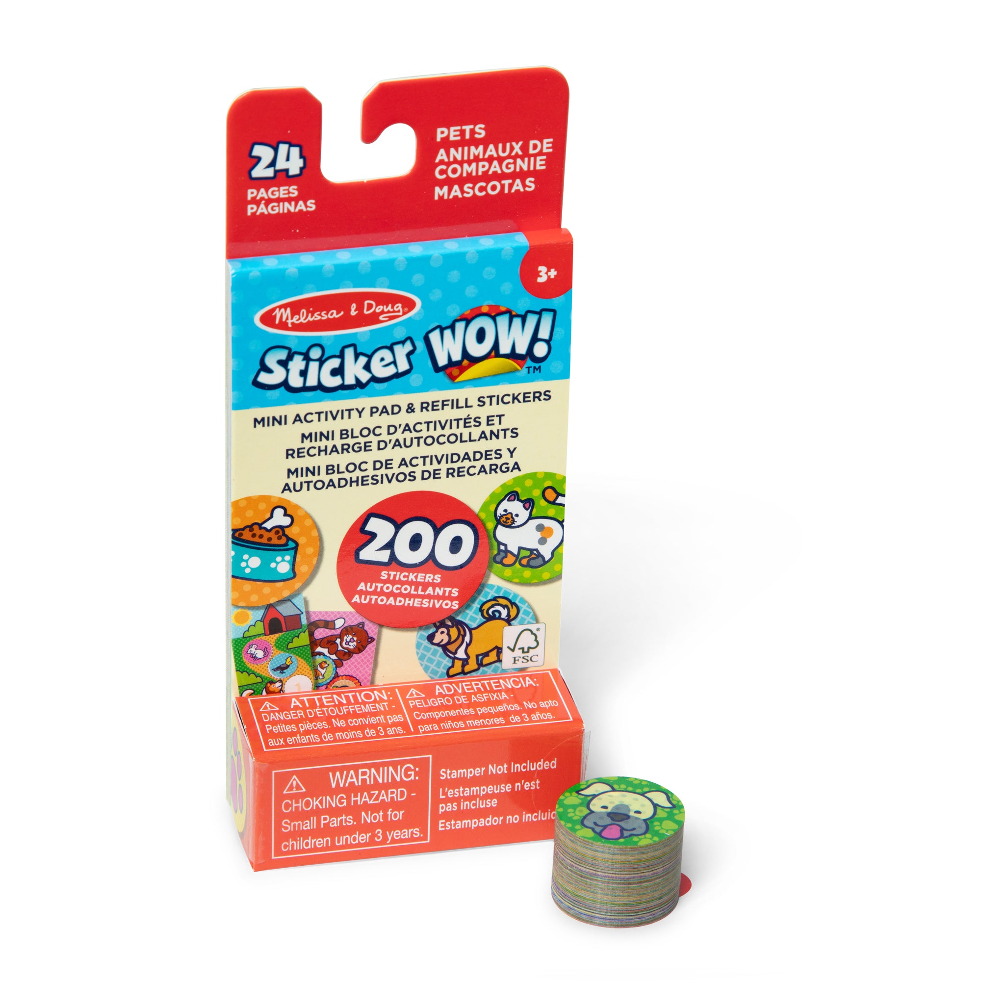 Melissa & Doug Sticker WOW! Mini Activity Pad with Refill Stickers - Pets