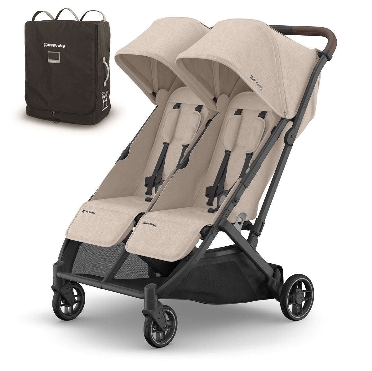 UPPAbaby MINU Duo Stroller + Travel Bag Bundle in Ada