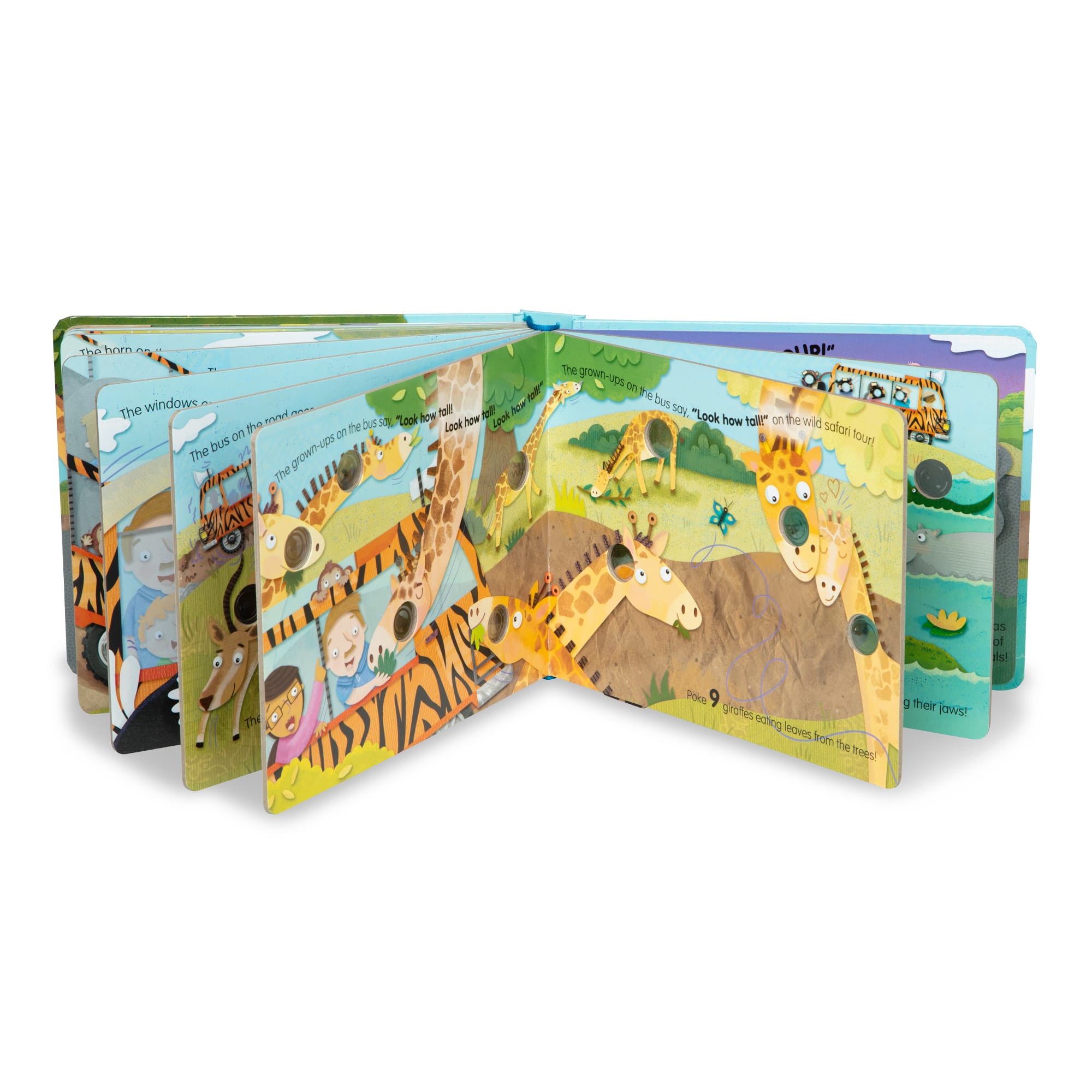 Melissa & Doug Poke-a-Dot: The Wheels on the Bus Wild Safari Board Book