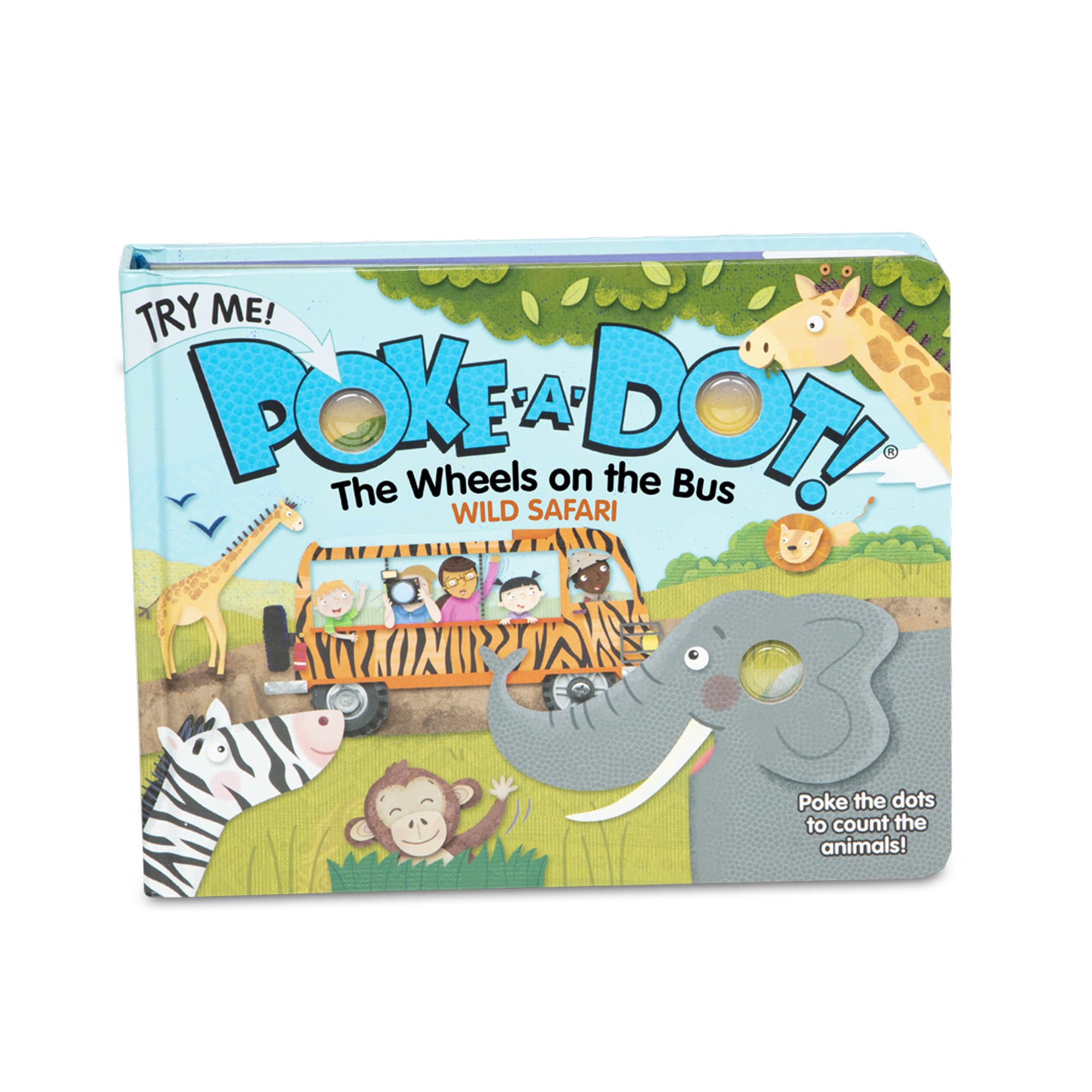 Melissa & Doug Poke-a-Dot: The Wheels on the Bus Wild Safari Board Book