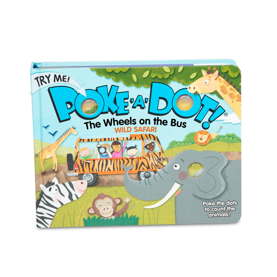 Melissa & Doug Poke-a-Dot: The Wheels on the Bus Wild Safari Board Book