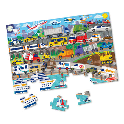 Melissa & Doug Traffic Jam 24pc Floor Puzzle