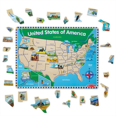 Melissa & Doug U.S.A. Map Wooden Puzzle - 45 Pieces