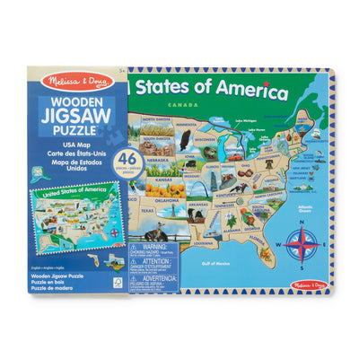 Melissa & Doug U.S.A. Map Wooden Puzzle - 45 Pieces
