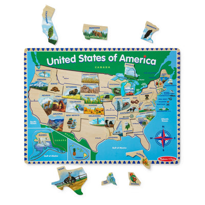 Melissa & Doug U.S.A. Map Wooden Puzzle - 45 Pieces