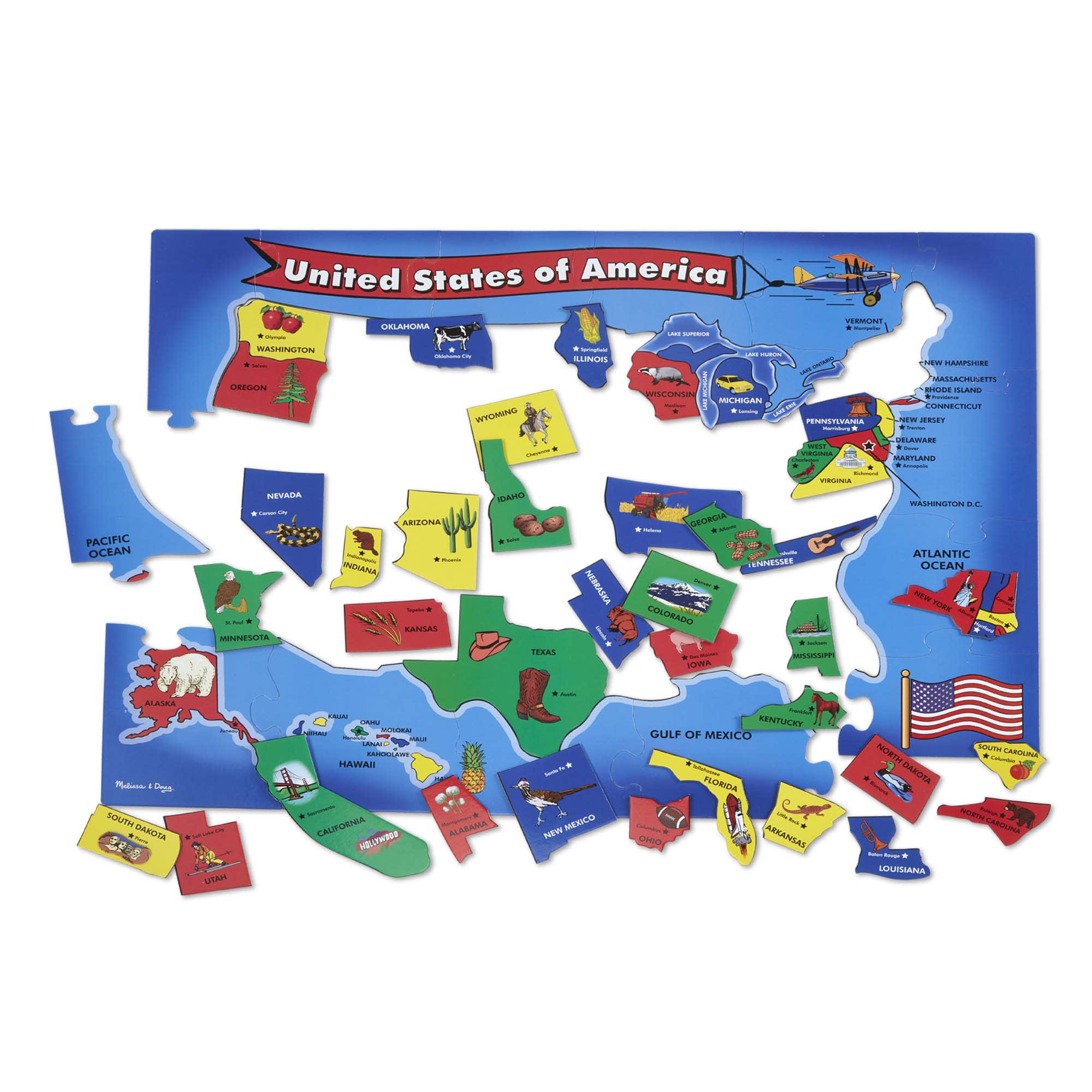 Melissa & Doug U.S.A. (United States) Map Floor Puzzle - 51 Pieces
