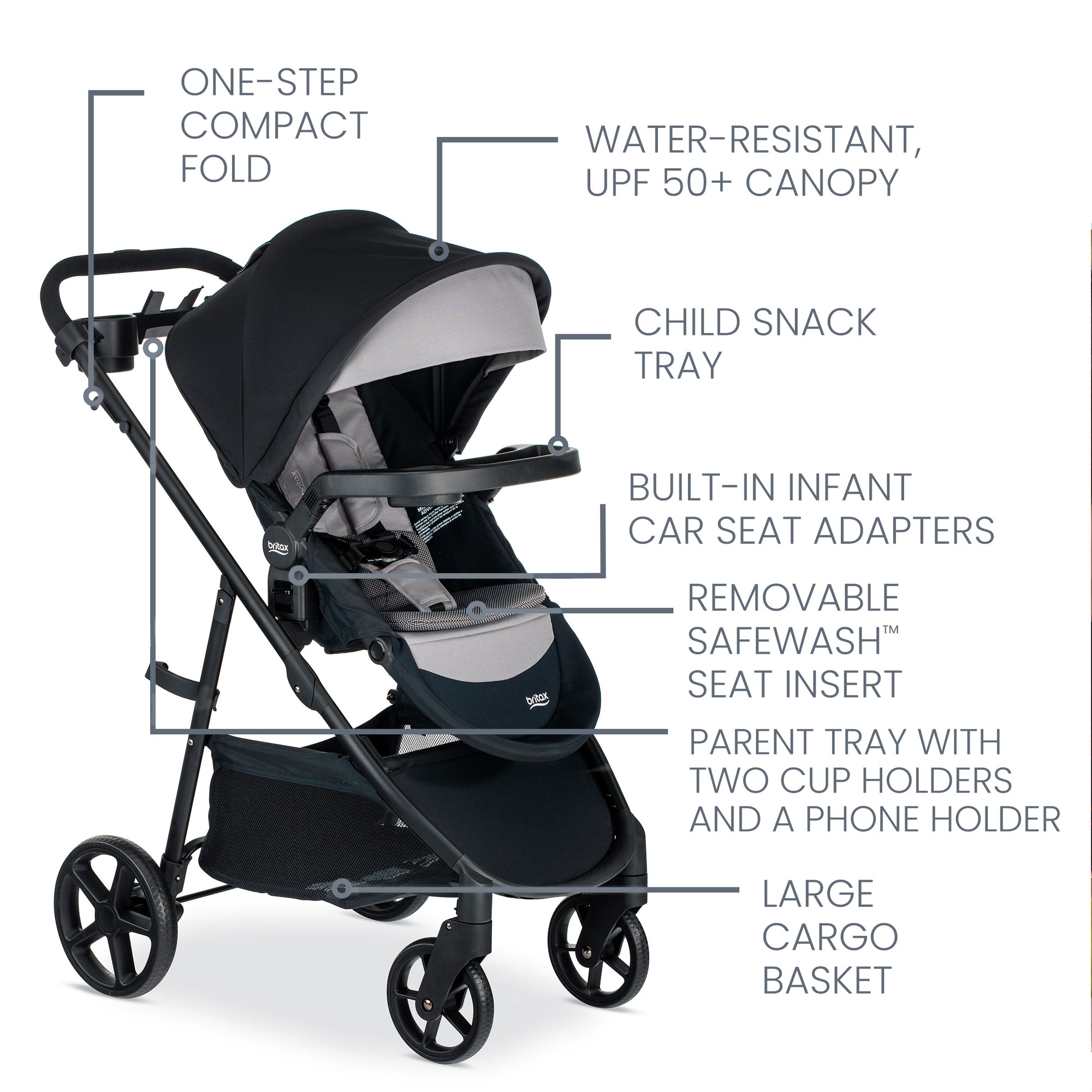 britax jogging stroller how to fold Britax Brook™+ Modular Stroller
