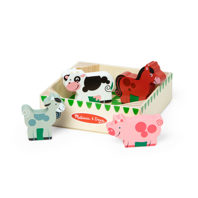 Melissa & Doug Wooden Animal Matching Farm
