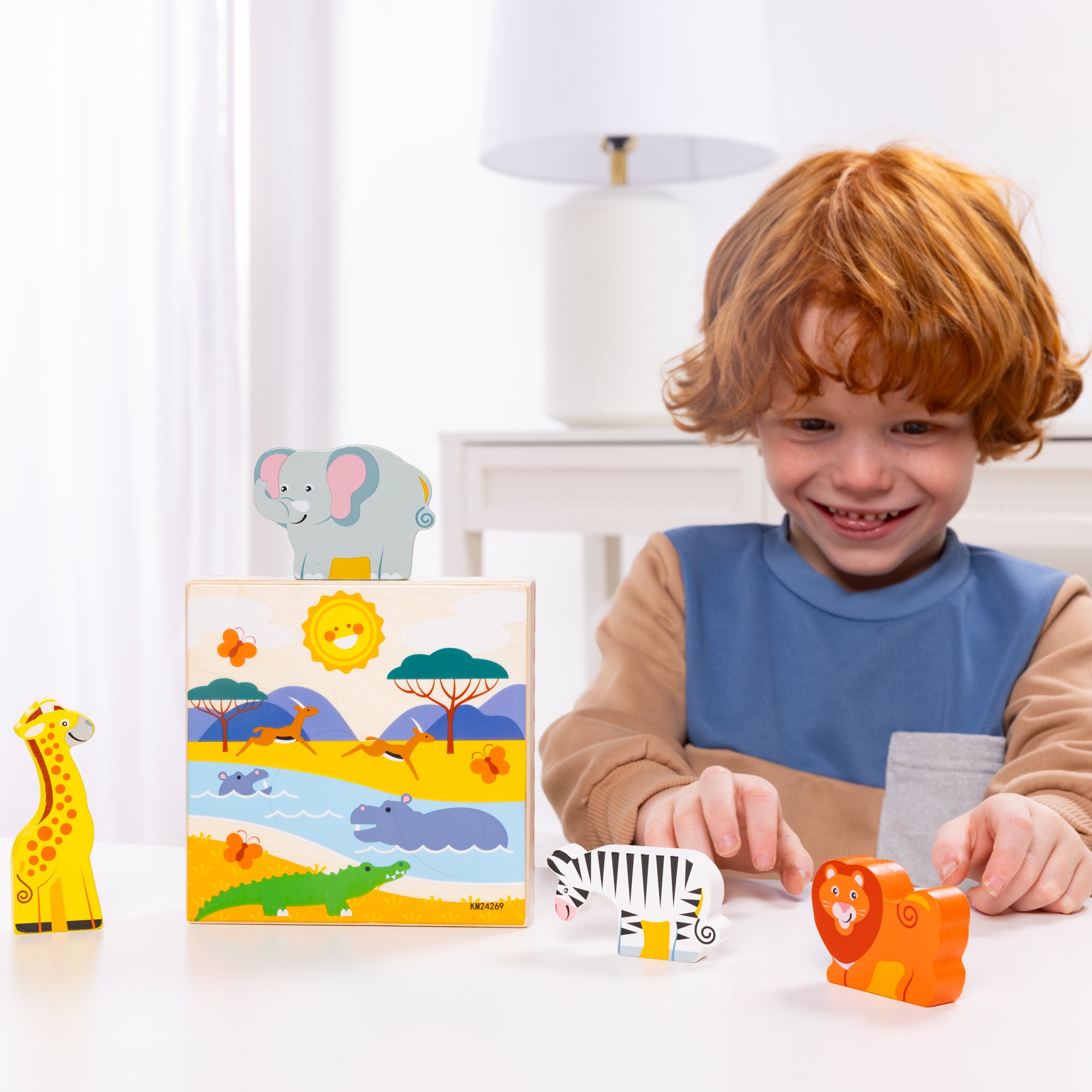 Melissa & Doug Wooden Animal Matching Safari