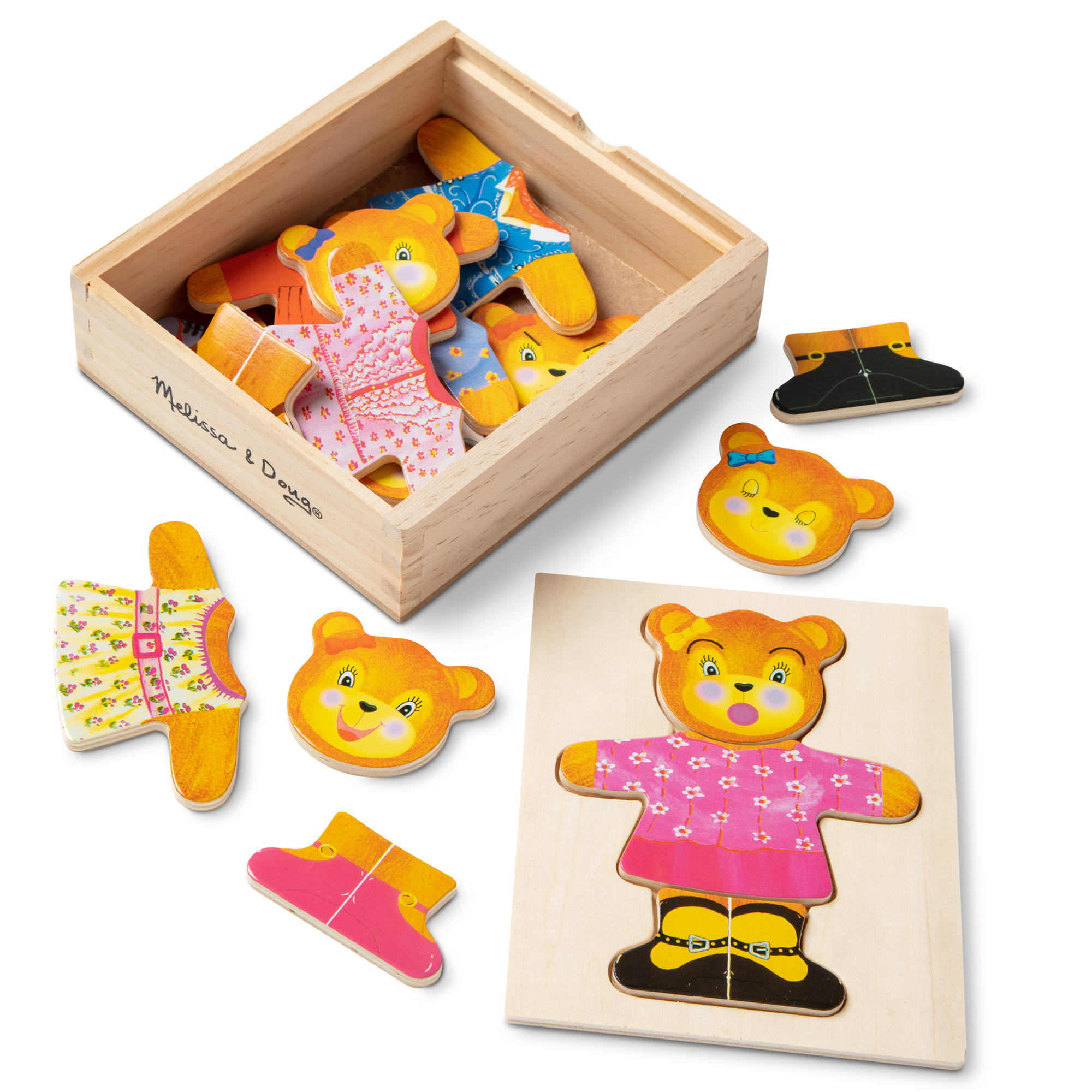 Melissa & Doug Wooden Bear Dress-Up