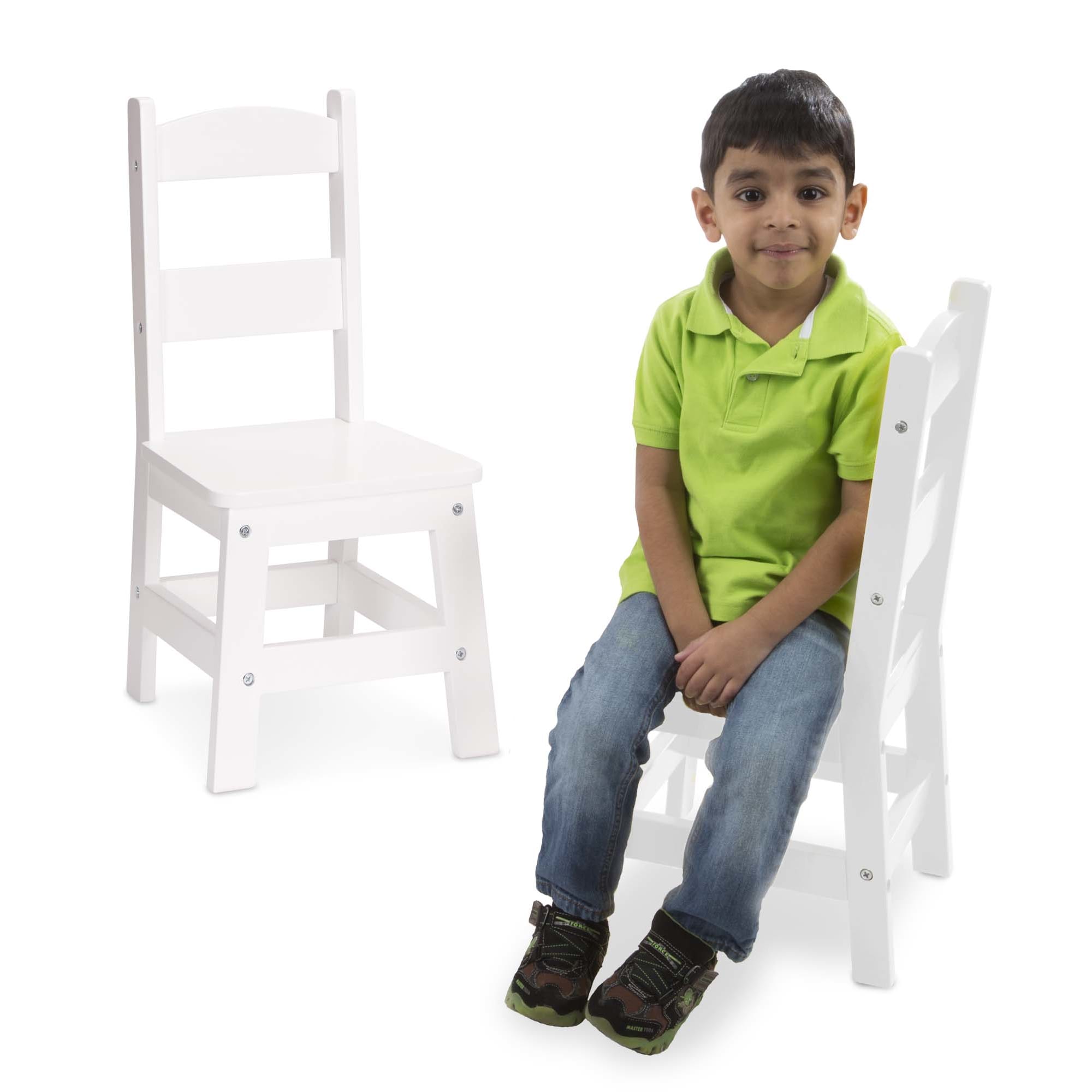 Melissa & Doug Wooden Chair Pair - White