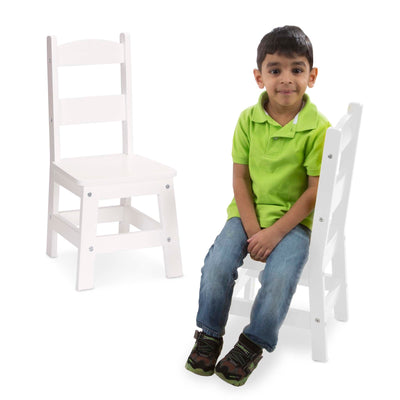 Melissa & Doug Wooden Chair Pair - White