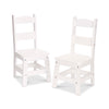 Melissa & Doug Wooden Chair Pair - White