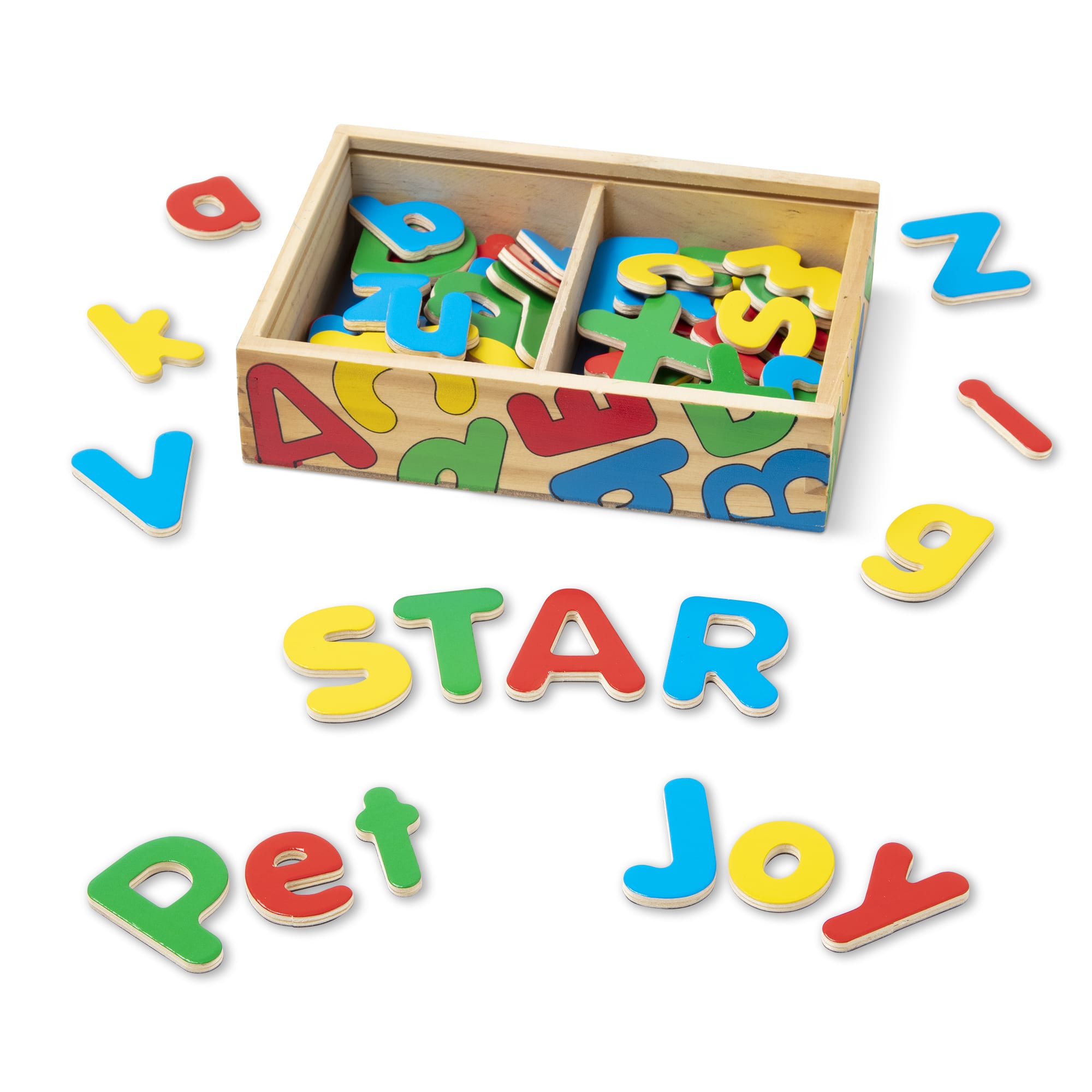 Melissa & Doug Wooden Letter Alphabet Magnets