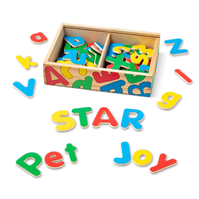 Melissa & Doug Wooden Letter Alphabet Magnets