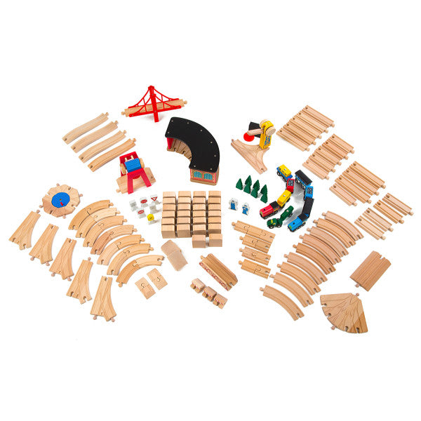 Melissa & Doug Wooden Railway Set