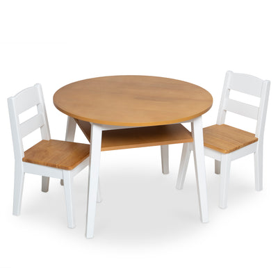 Melissa & Doug Wooden Round Table & Chairs Set