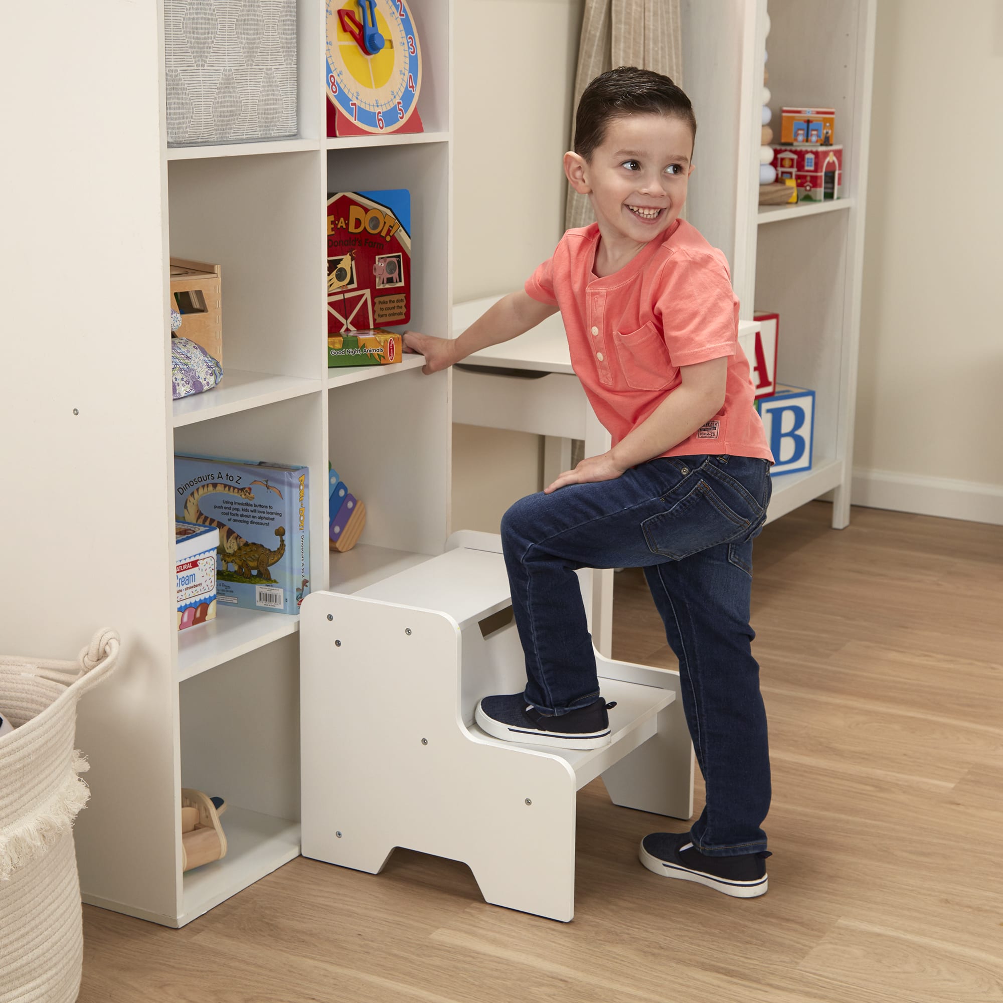 Melissa & Doug Wooden Step Stool - White