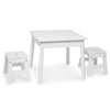 Melissa & Doug Wooden Stools - Set of 2 (White)