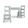 Melissa & Doug Wooden Table & 2 Chairs - Gray